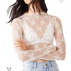 NWT Intimately Free People Lady Lux lace layering top